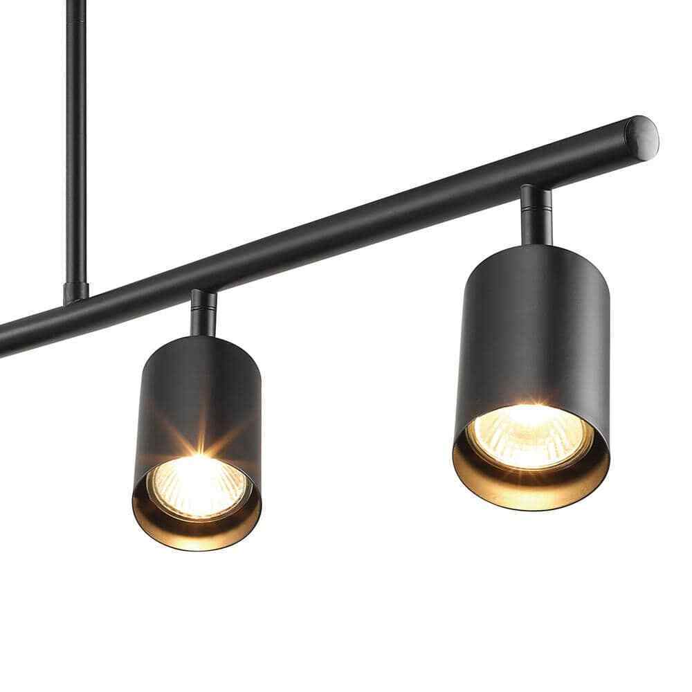 Globe Electric Willard 2.92 ft. 4-Light Black Adjustable Height Linear Track Kit