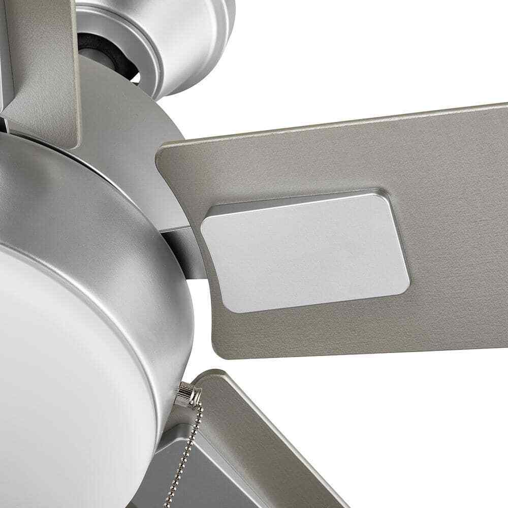Hampton Bay 52 in. Corwin Indoor/Outdoor Silver LED Ceiling Fan with Light Kit