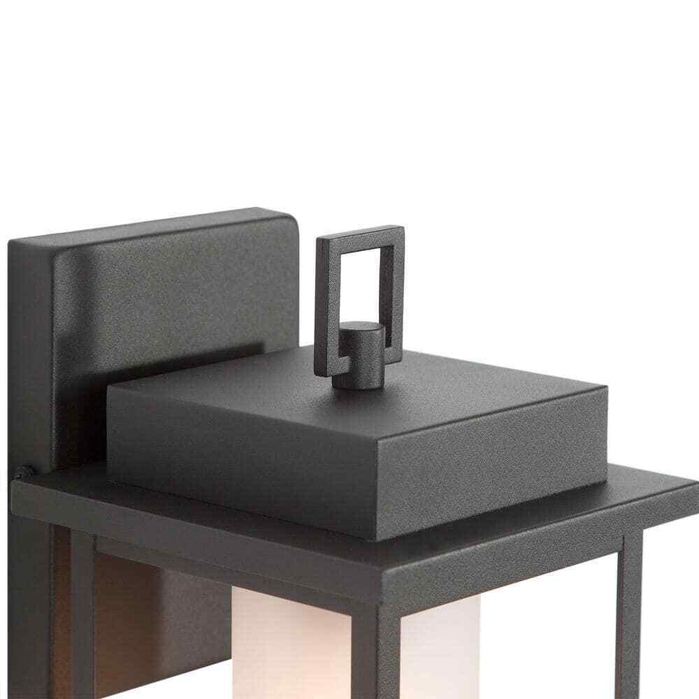 Uolfin Modern Black Square Outdoor Wall Lantern Sconce