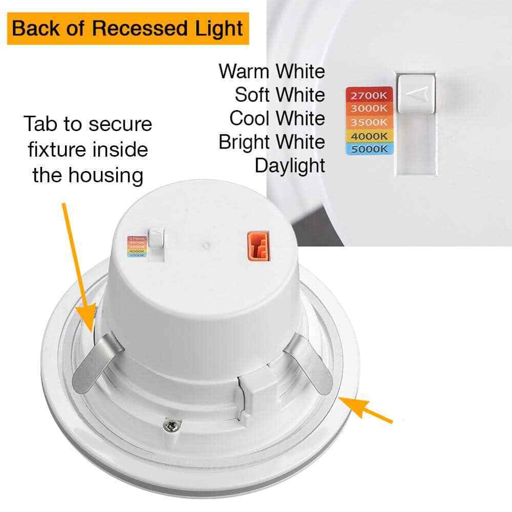 Commercial Electric 4 in. Color Selectable CCT LED Recessed Light Trim