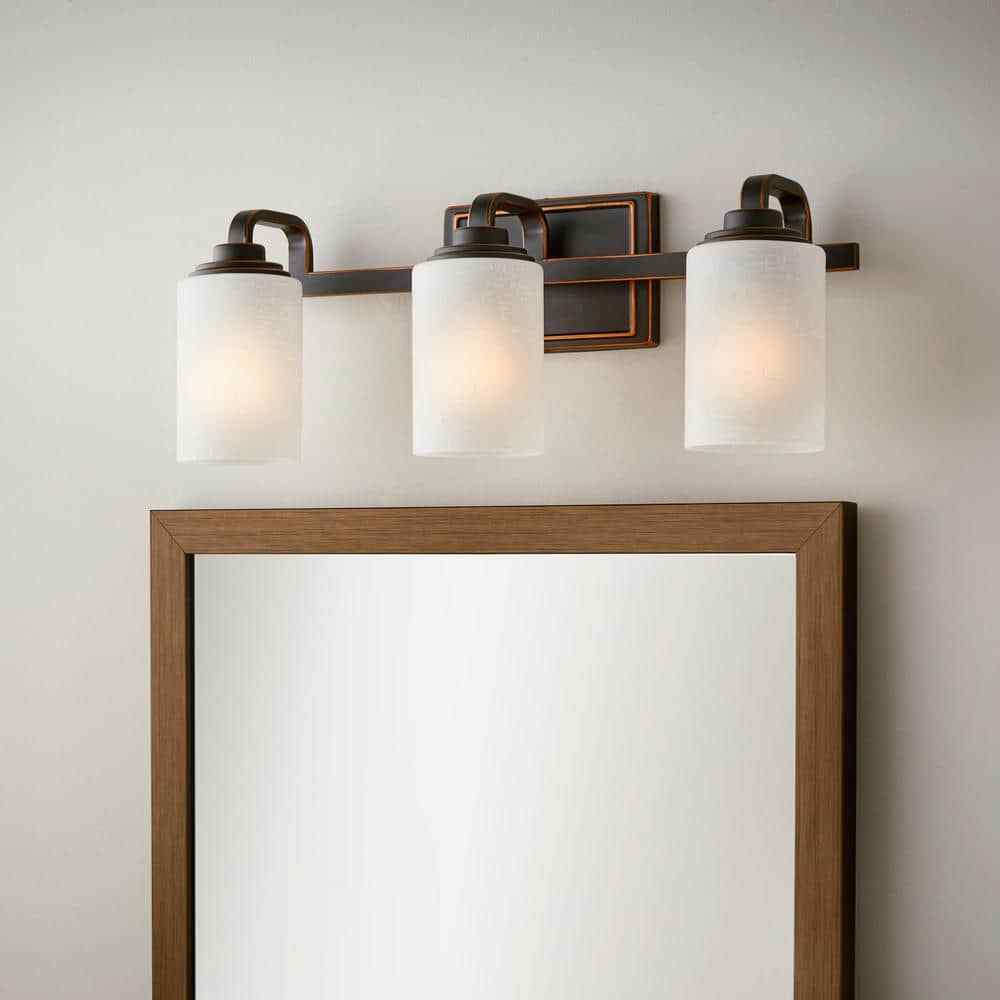 Hampton Bay 3-Light Oil-Rubbed Bronze Vanity Light116880