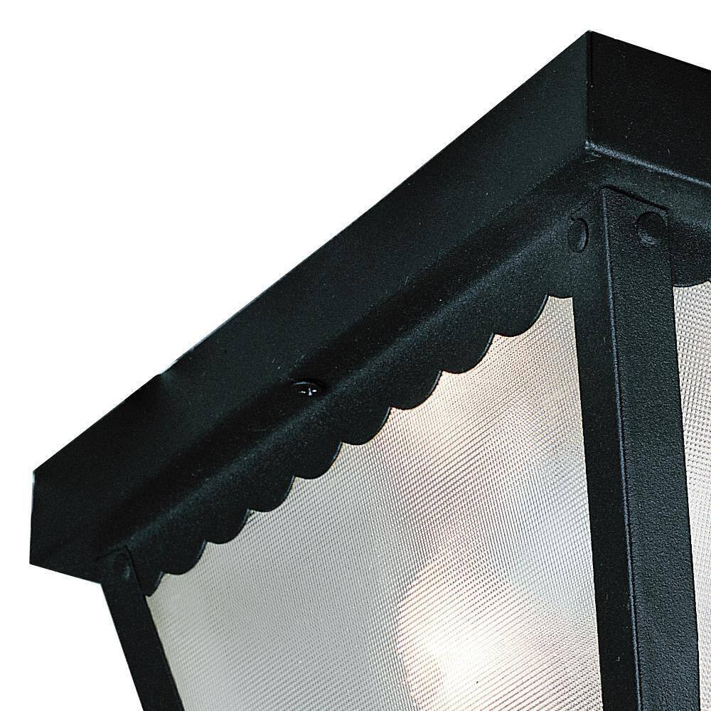 Bel Air Lighting Samantha 1-Light Black Outdoor Flush Mount Ceiling Fixture