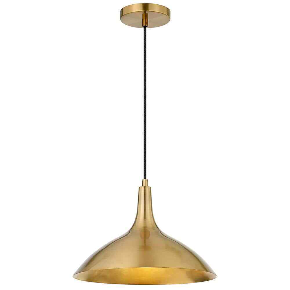 Meyer&Cross Barton 1-Light Brass Pendant with Metal Shade