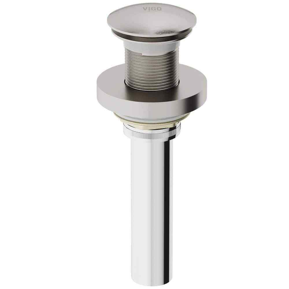 VIGO Vessel Bathroom Sink Pop-Up Drain and Mounting Ring in Brushed Nickel