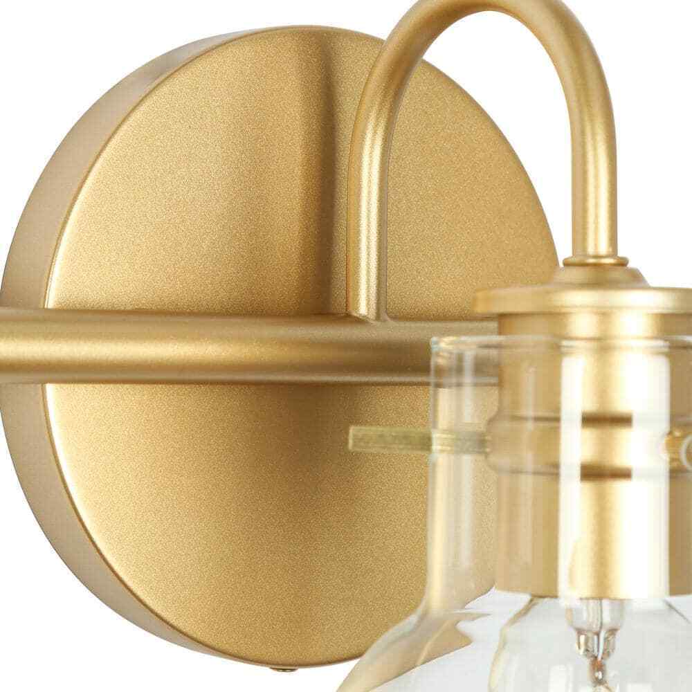 LNC Light Gold Vanity Modern Linear 35.5 in. 5-Light Contemporary Bathroom