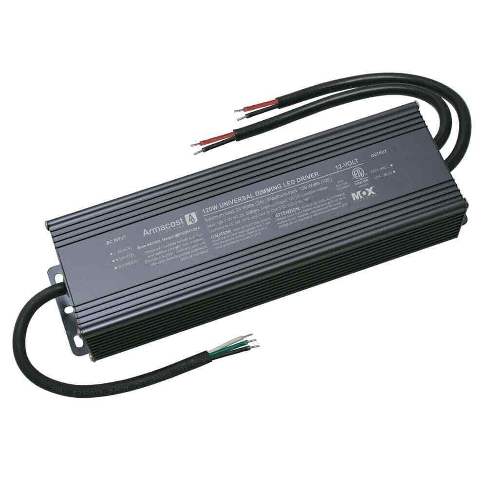 Armacost Black LED Dimming Driver 120-Watt12-Volt DC Power Supply Transformer