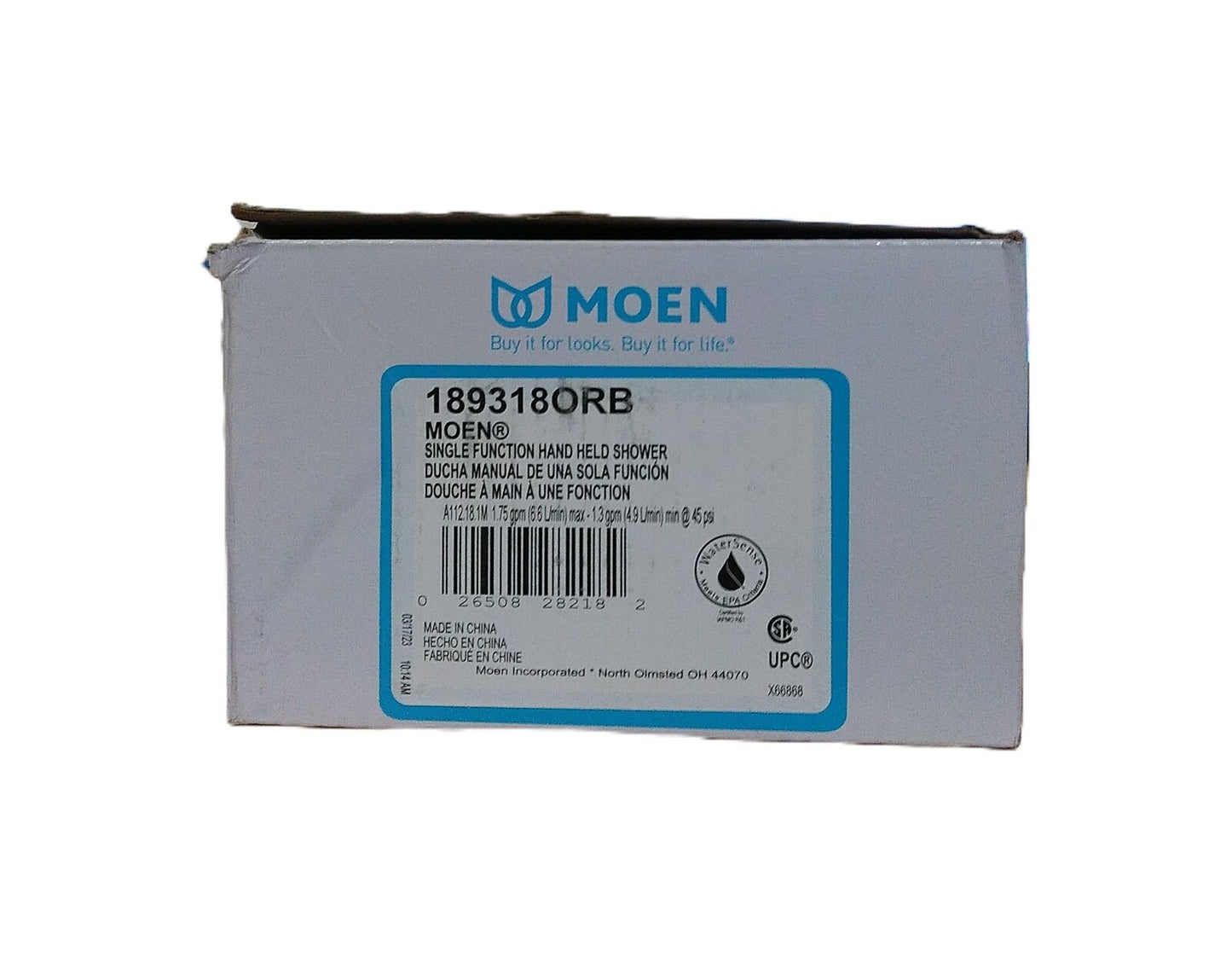 MOEN Modern Rectangular Replacement Handheld Shower Head in Oil Rubbed Bronze