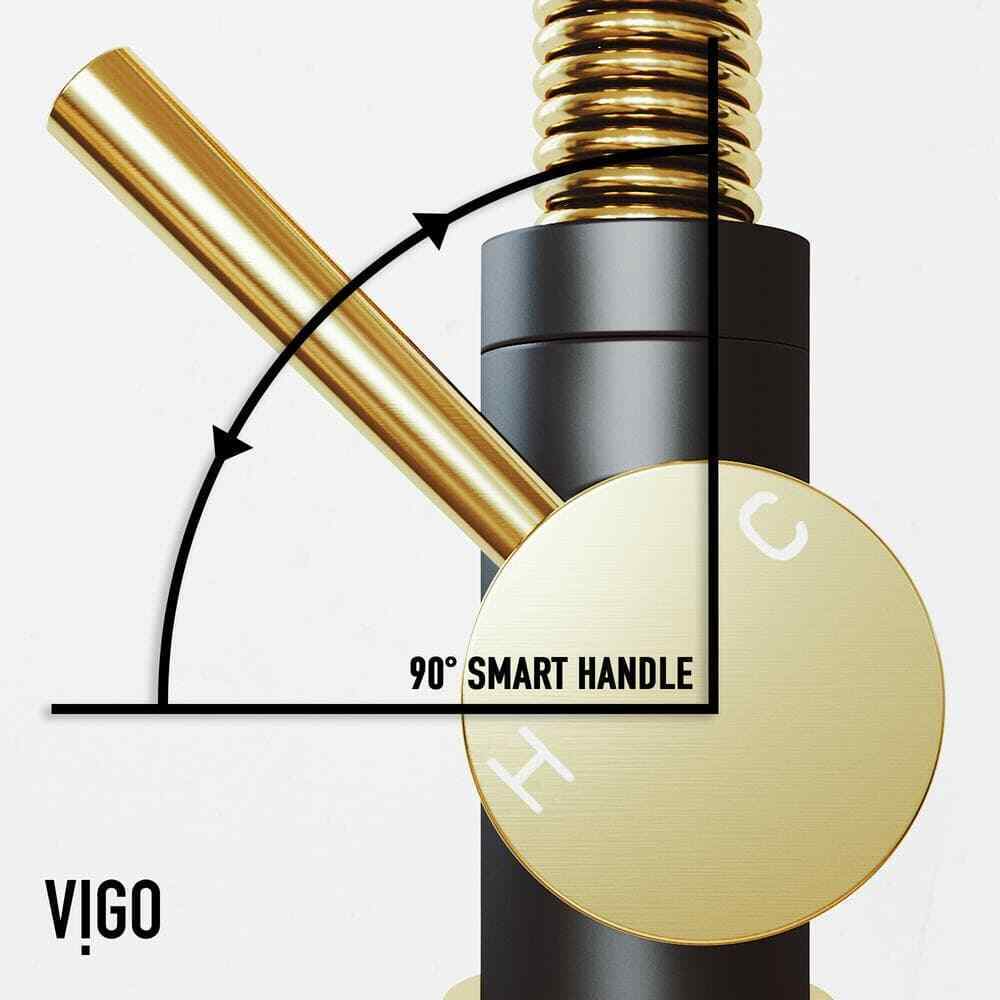 VIGO Edison Single Handle Pull-Down Sprayer Kitchen Faucet