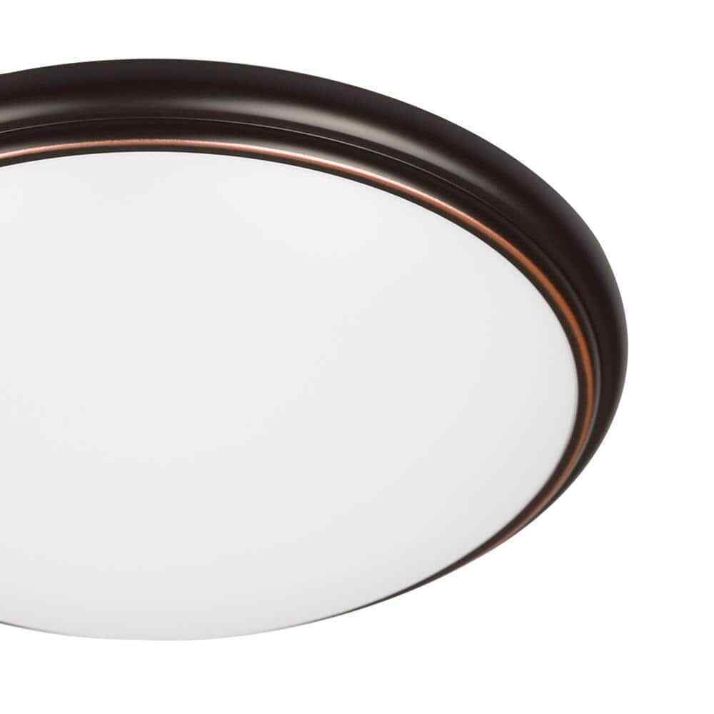 Commercial Electric 12" Light Brushed Nickel and Oil-Rubbed Bronze Flush Mount