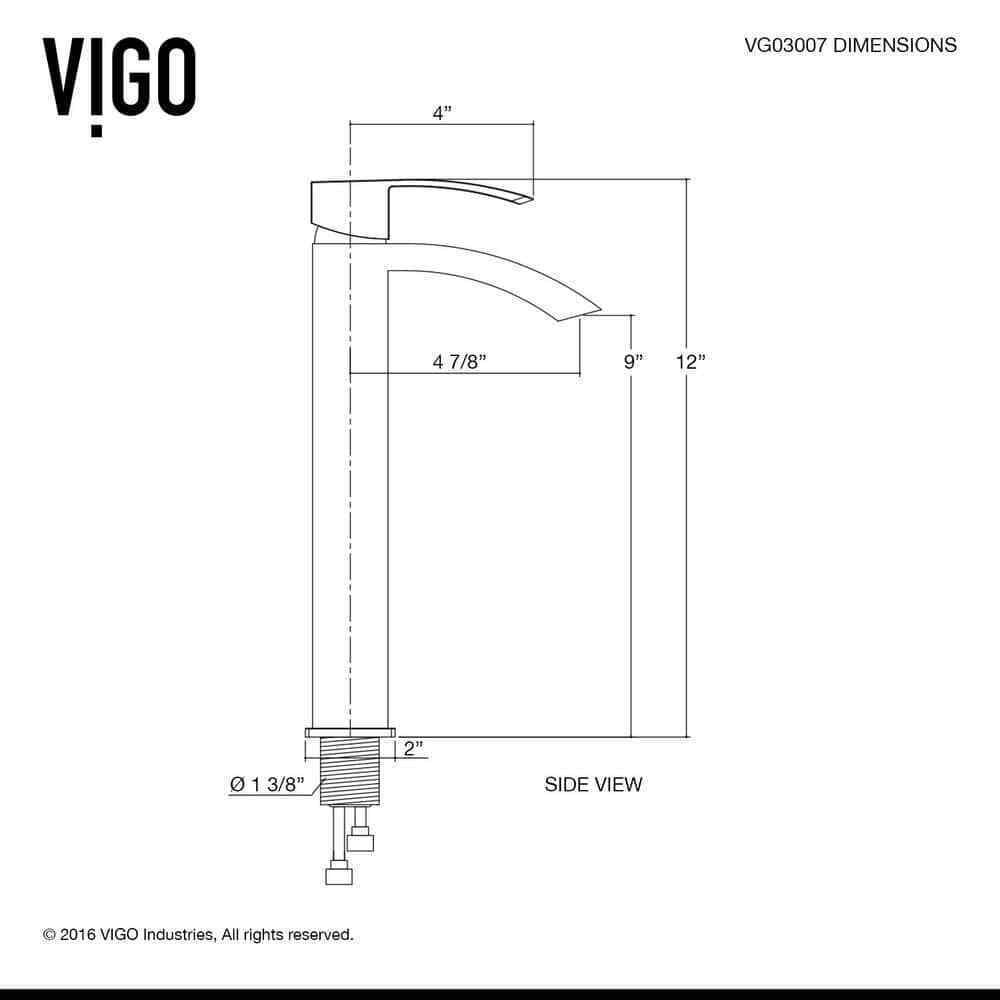VIGO Duris Single Handle Single-Hole Bathroom Vessel Faucet in Brushed Nickel