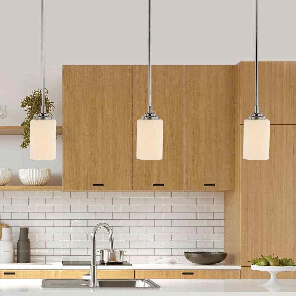 Bel Air Lighting Mod Pod 1-Light Brushed Nickel Hanging Pendant Light Fixture