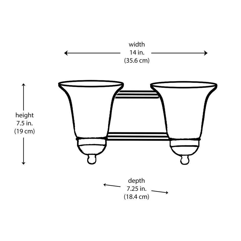 Bel Air Lighting Cabernet 2-Light Polished Chrome Bathroom Vanity Light Fixture