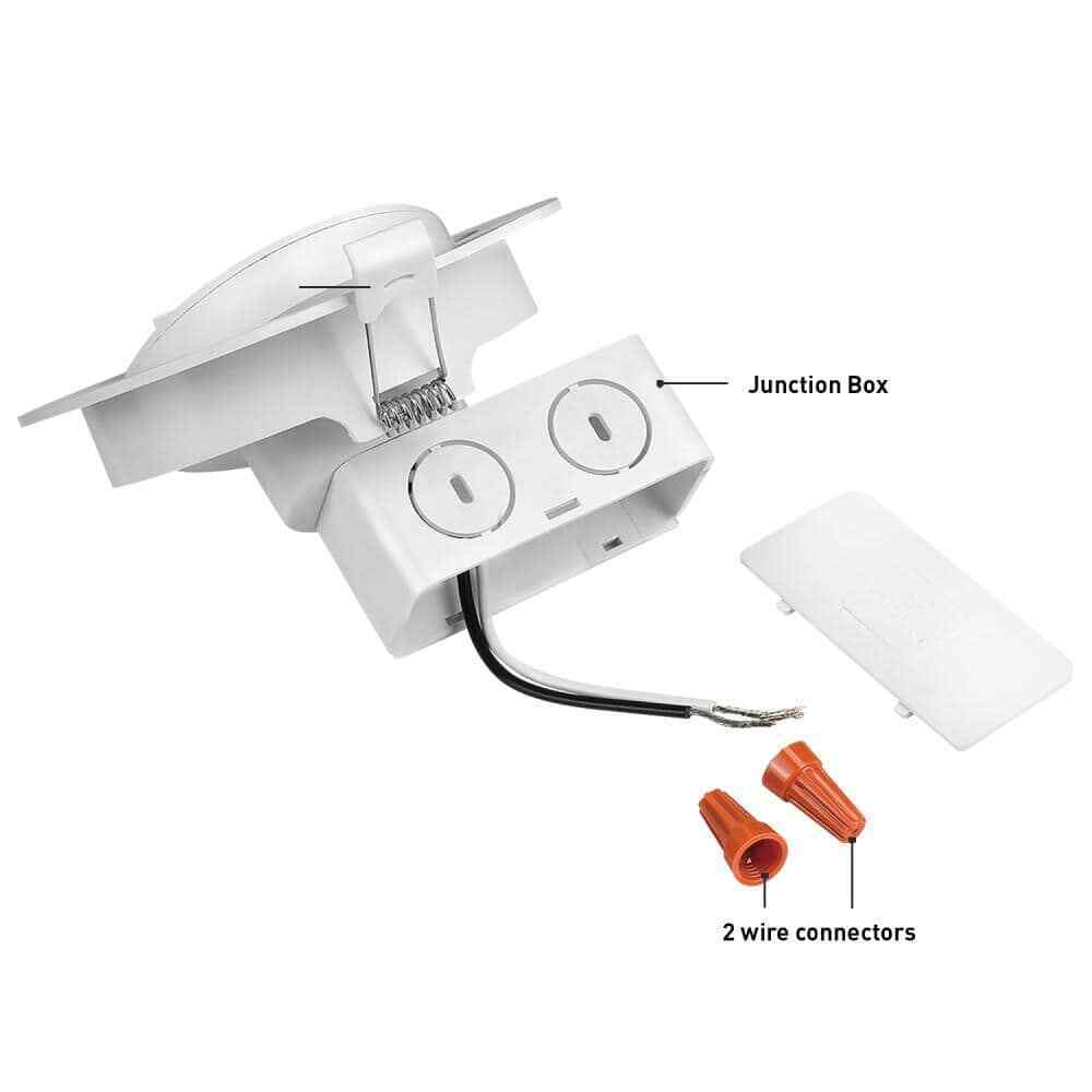 Globe Electric 5 in. 3000K White Integrated LED Recessed Lighting Kit 4-Pack
