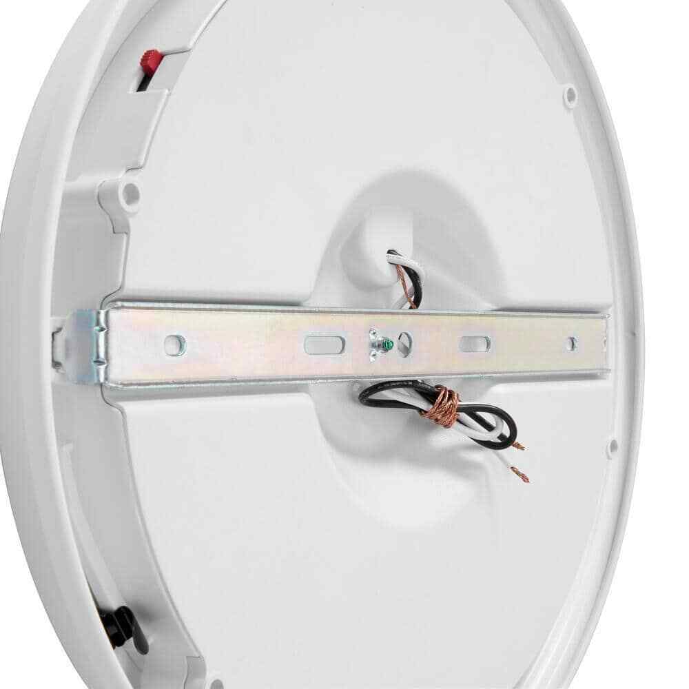 Commercial Electric 13 in. White Selectable LED Flush Mount JJU3011L-2/WHT