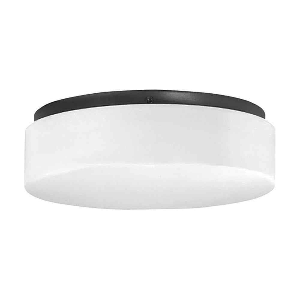 Progress Lighting LED Drums Black Integrated LED Flush Mount