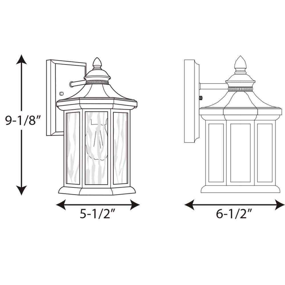 Progress Lighting Edition Collection Black Outdoor Medium Wall Lantern Light