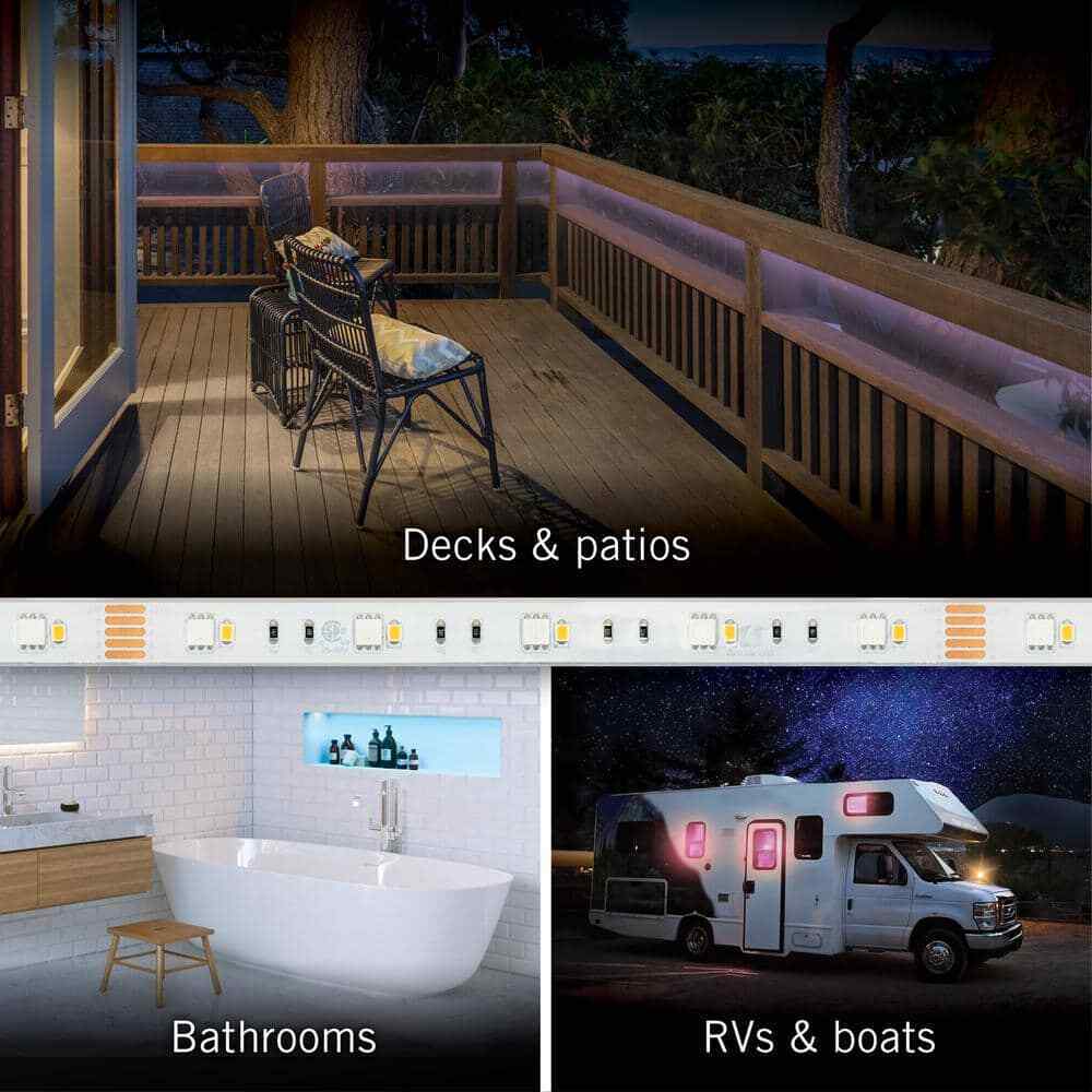 Armacost Lighting 16 ft. 5 m IP67 RGB Plus W Strip Light Tape 30 Plus 30 LED/m
