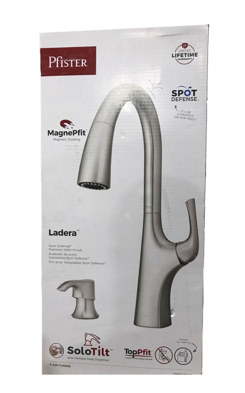 Pfister Ladera Single-Handle Pull Down Sprayer Kitchen Faucet Stainless Steel