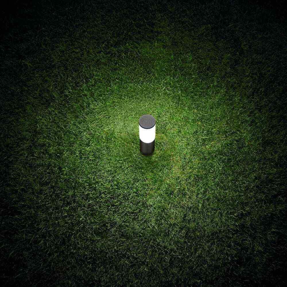 Hampton Bay Hartford Low Voltage Black LED Smart Outdoor Bollard Light