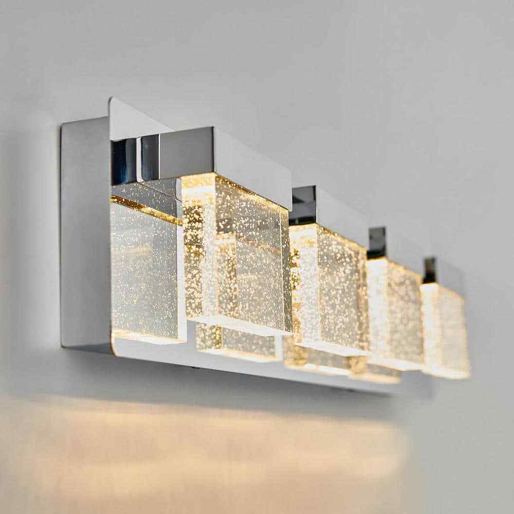 Artika Bubble Cube 24 in. Chrome LED Vanity Light Bar VAN4BC-ON
