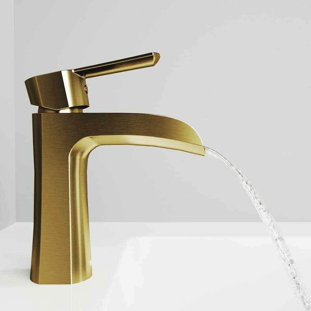 VIGO Paloma Single Handle Single-Hole Bathroom Faucet in Matte Brushed Gold