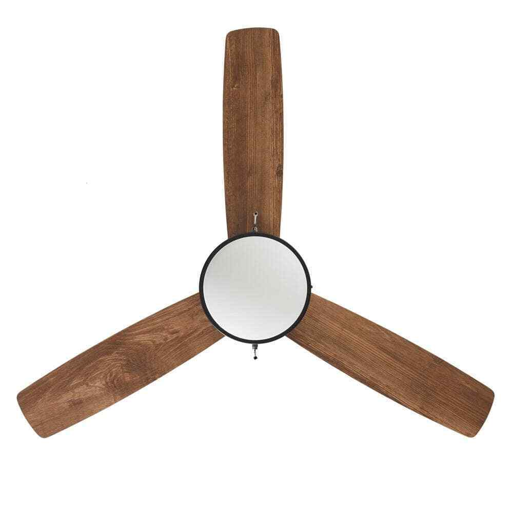 Hampton Bay Caprice 44 in. LED Indoor Matte Black Ceiling Fan w/ Light Kit