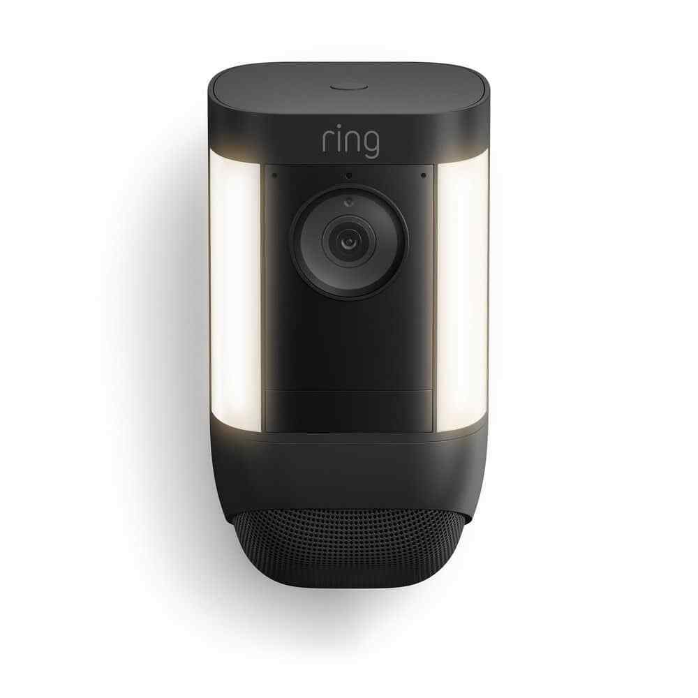 Ring Spotlight Cam Pro Battery - Smart Security Video Camera w/ LED Lights Black