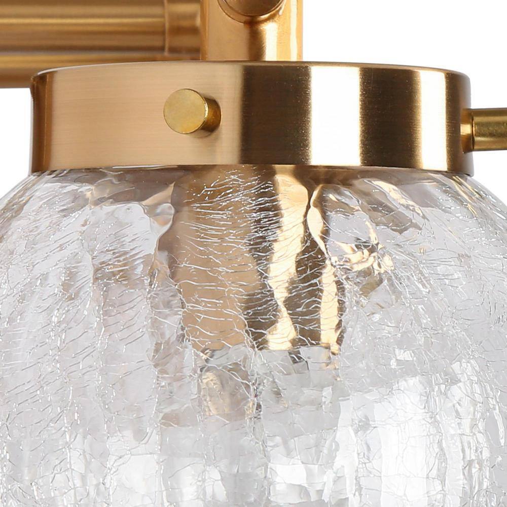 LNC Modern 14 in. 2-Light Plated Brass Bathroom Vanity Light LBNFJQ235W238C