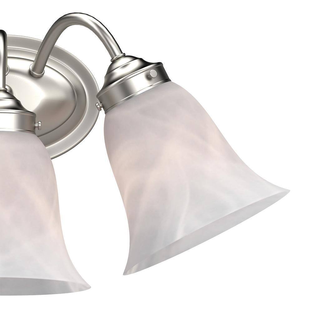 Volume Lighting Indoor Brushed Nickel Bath Vanity Light Glass Bell Shades