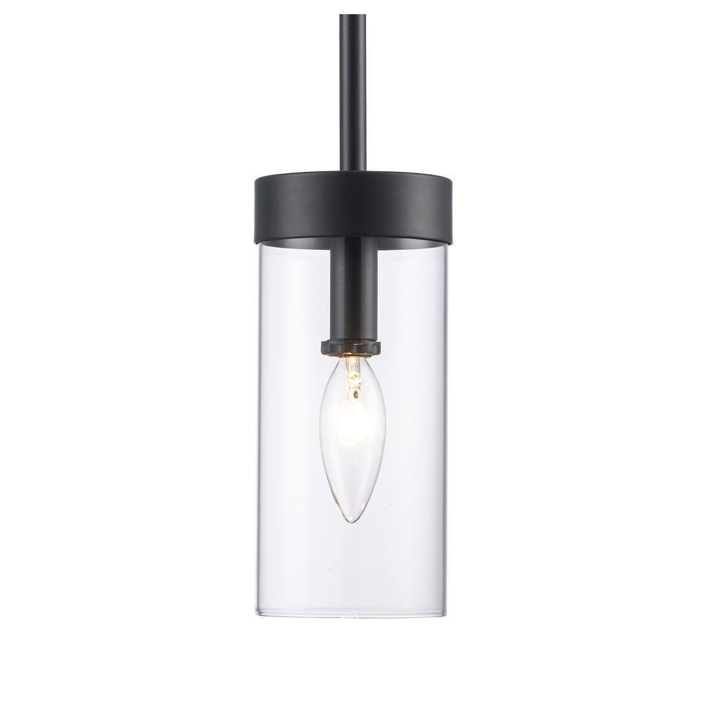 Bel Air Lighting Meadowlark 1-Light Black Mini Pendant Light Fixture