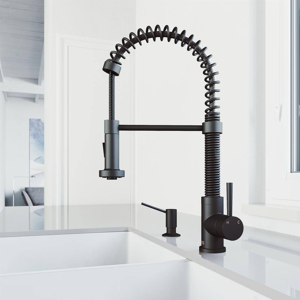 VIGO Braddock Kitchen Soap Dispenser in Matte Black VGSD004MB