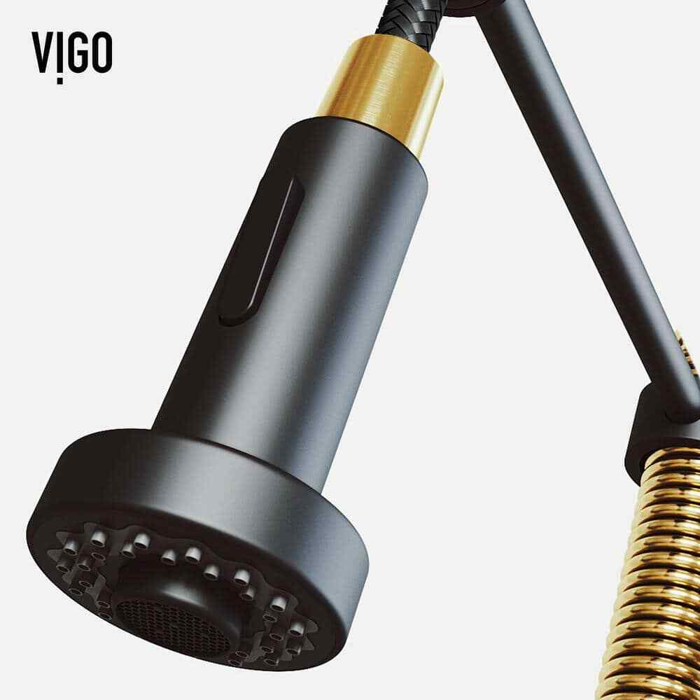 VIGO Edison Single Handle Pull-Down Sprayer Kitchen Faucet