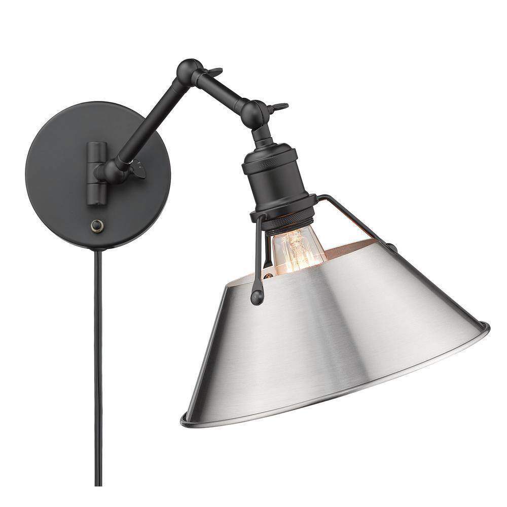 Golden Lighting Orwell 9 in. Matte Black Sconce