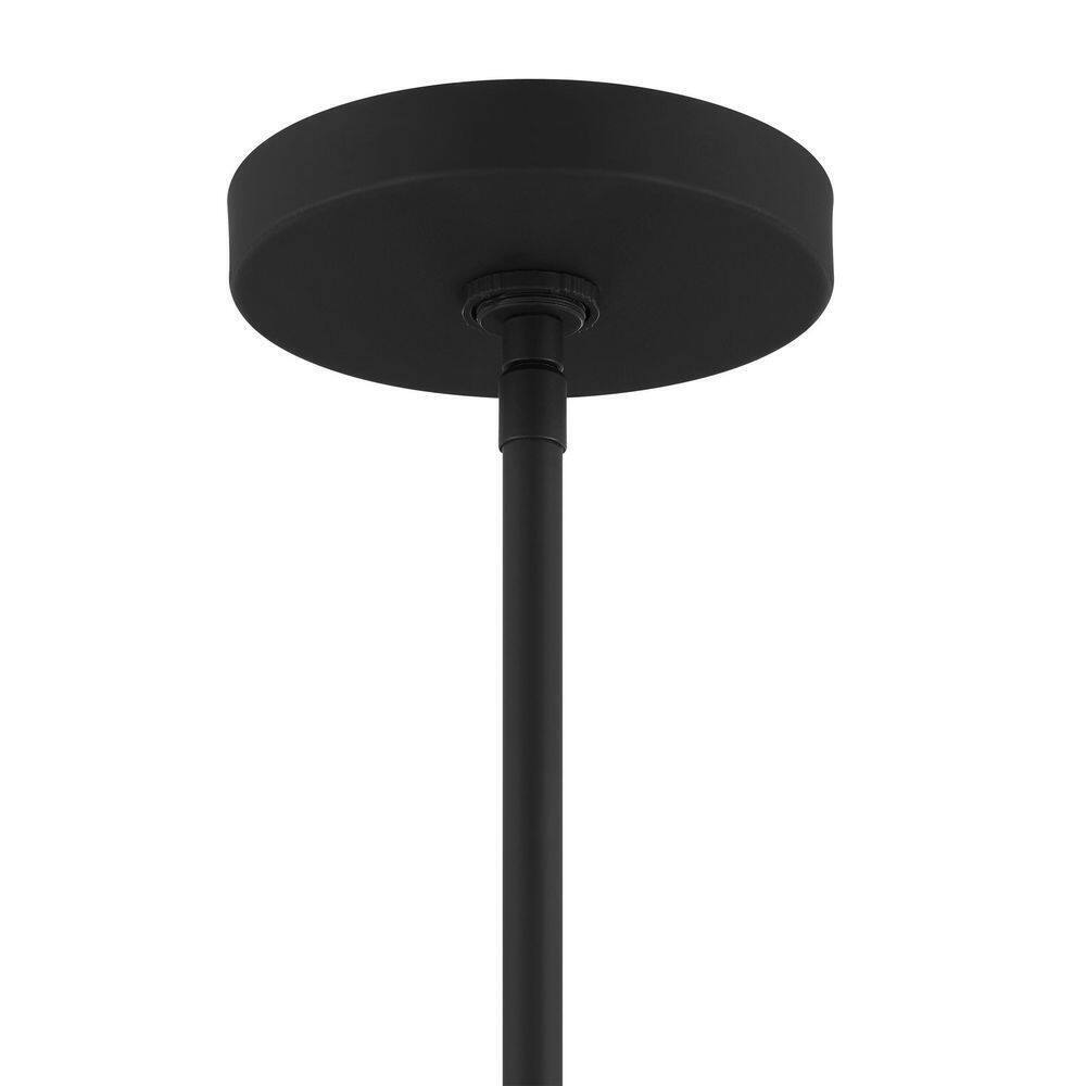 Home Decorators Helenwood 1-Light Matte Black Craftsman Pendant Light