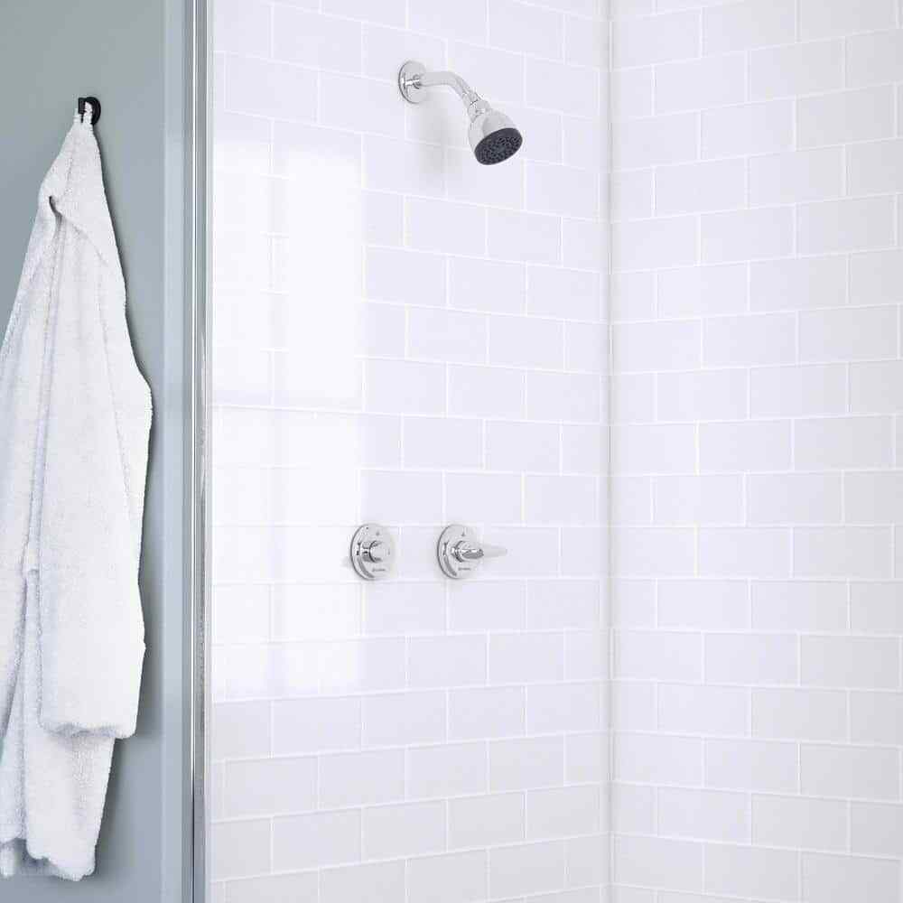 Glacier Bay Aragon Double Handle 1-Spray Shower Faucet 1.75 GPM in Chrome