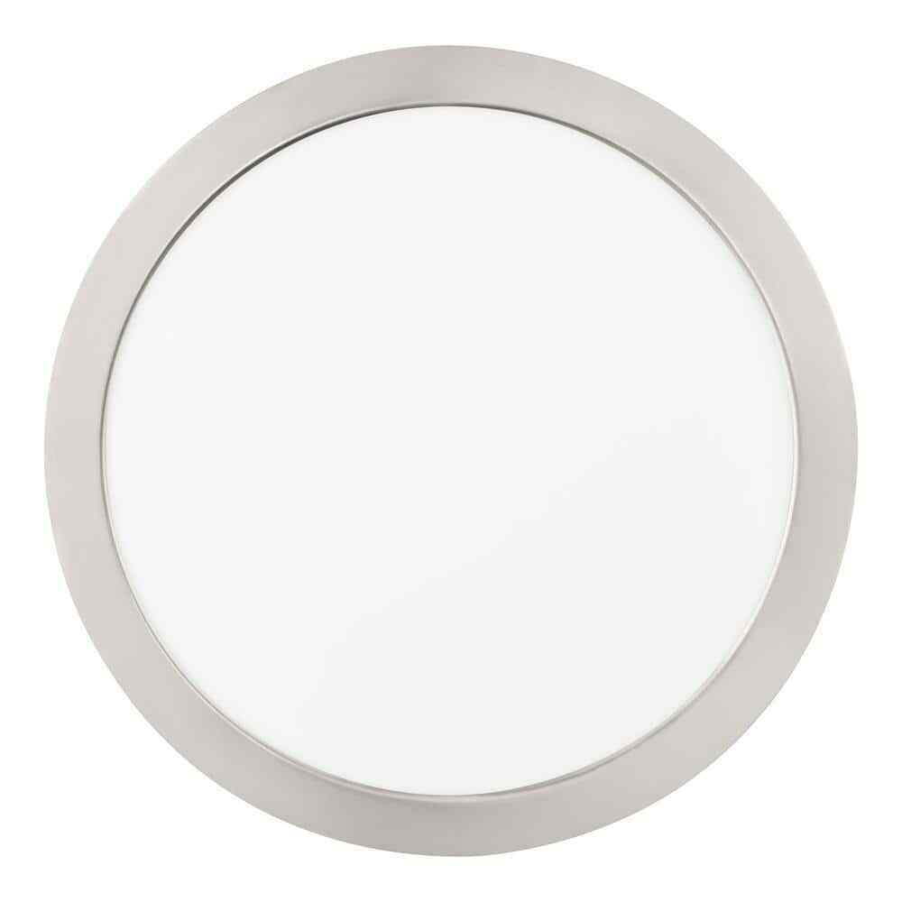 Commercial Electric 19" Ultra-Low Profile LED Flush Mount Brushed Nickel 2-Pack