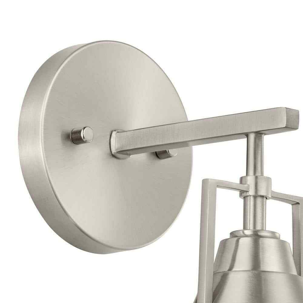 Home Decorators Insdale 1-Light Brushed Nickel Modern Bathroom Vanity Light