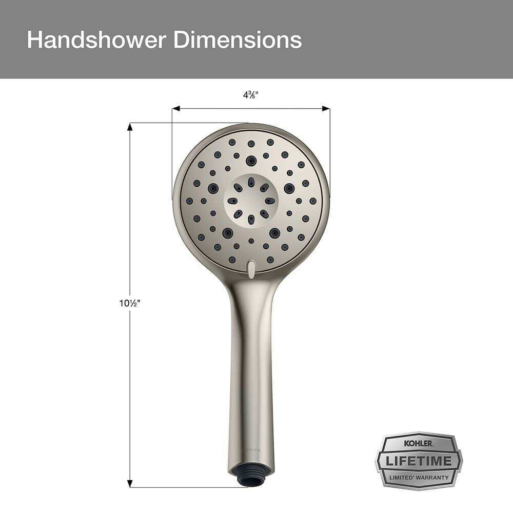KOHLER Claro 3-Spray Wall Mount Handheld Shower Head 1.75 GPM