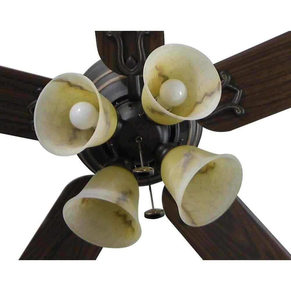 Hampton Bay Carriage House 52 in. Indoor LED Iron Ceiling Fan w/ Light Kit