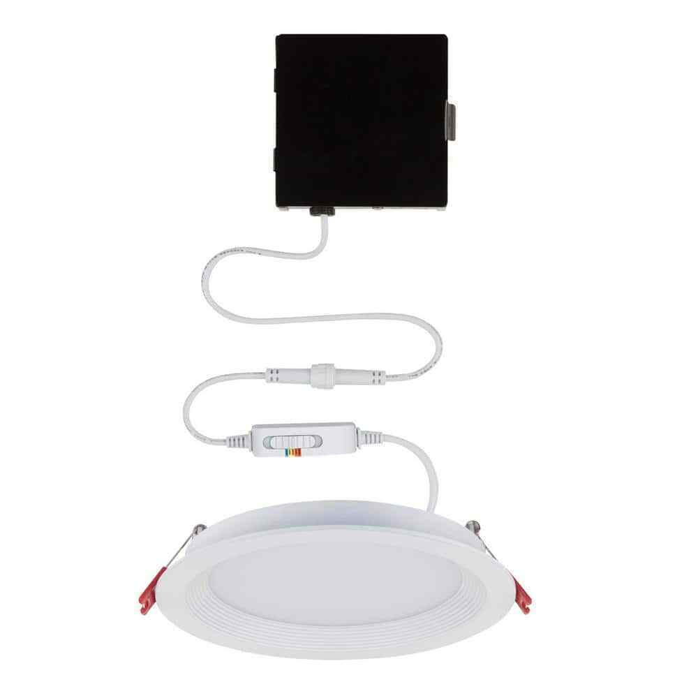 Commercial Electric True Baffle 6" Adjustable CCT Canless LED Recessed Light Kit