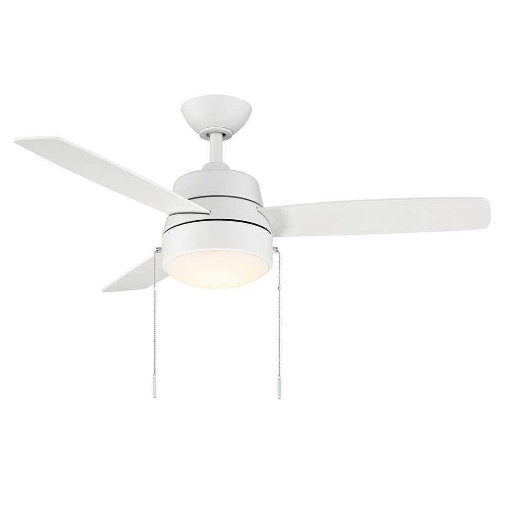 Hampton Bay Caprice 44 in. Integrated LED Indoor Matte White Ceiling Fan