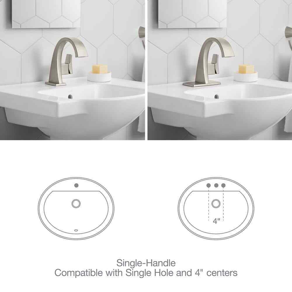 KOHLER Katun Single Hole 1-Handle Bathroom Faucet in Vibrant Brushed Nickel