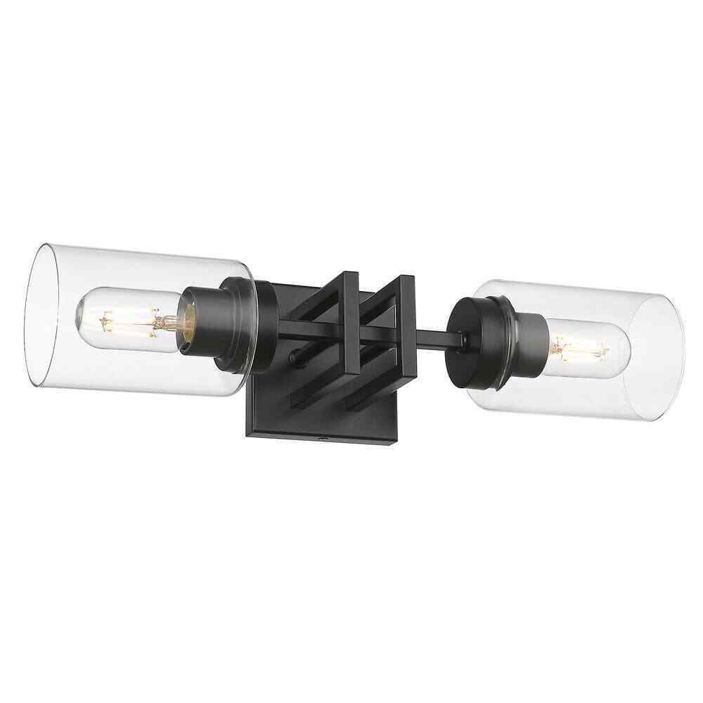 Golden Lighting Tribeca 2-Light Matte Black Wall Sconce