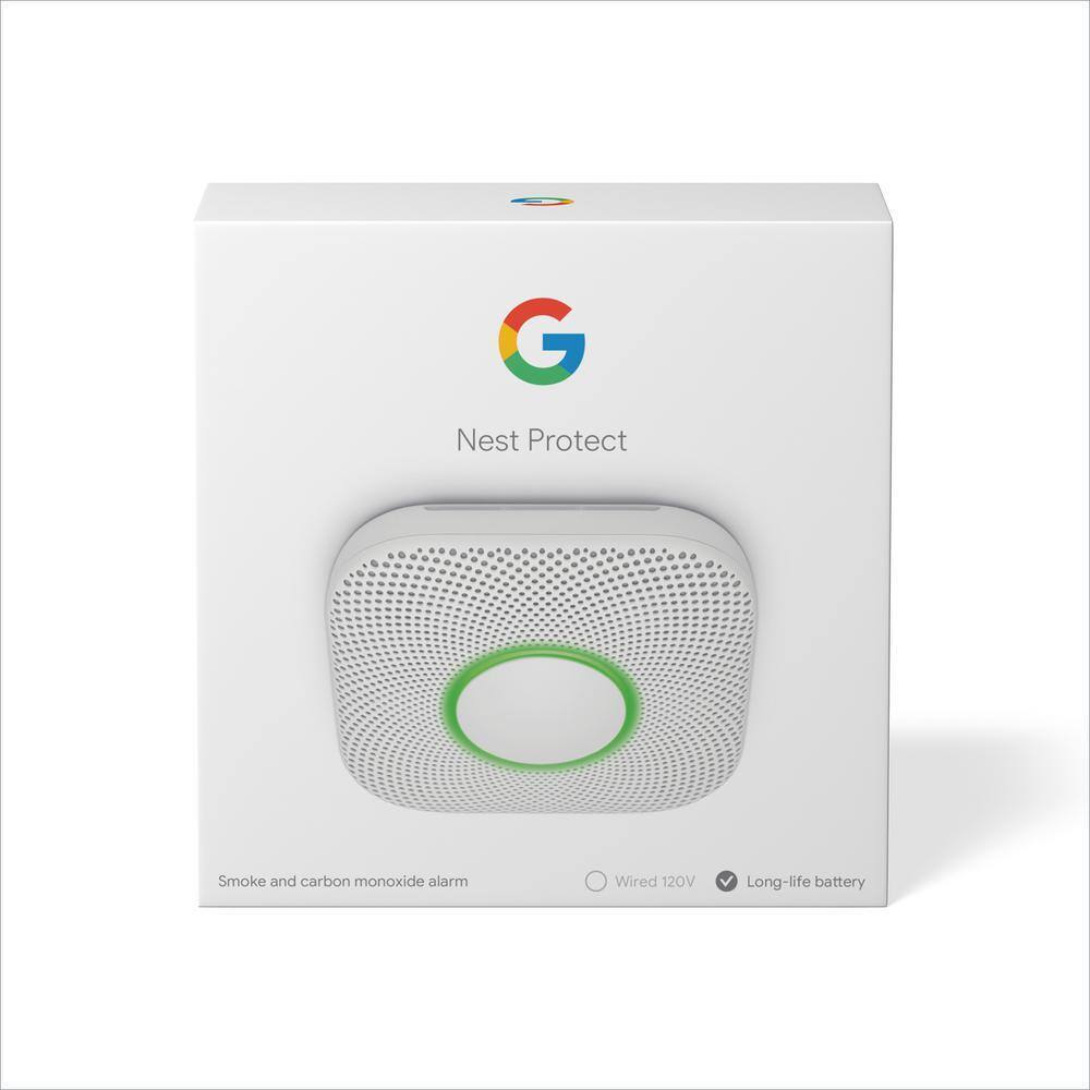 Google Nest Protect Smoke Alarm and Carbon Monoxide Detector - Battery Operated
