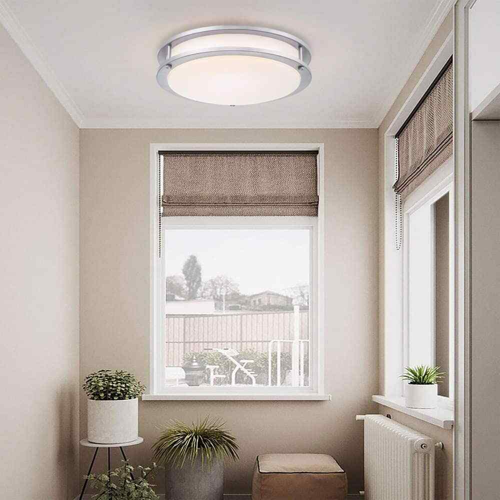 Hukoro Hanz 13 in. Brushed Selectable LED 2700K-5000K Flush Mount Ceiling Light
