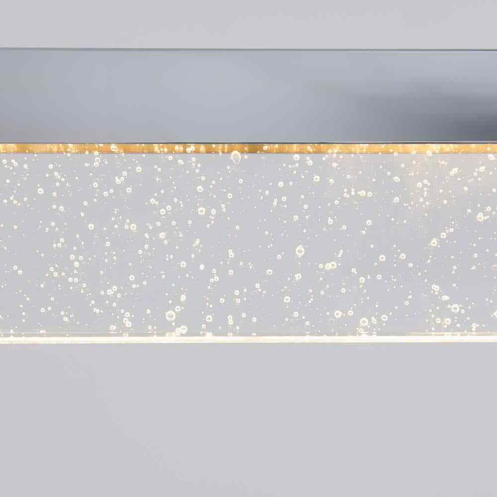 Artika Essence Bar 28-Watt LED Chrome Modern Island Hanging Light Chandelier