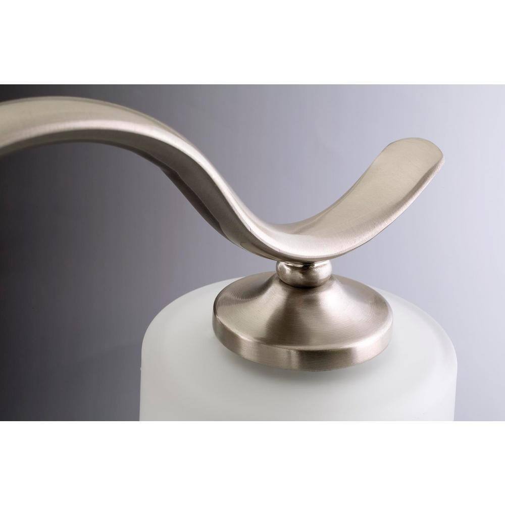 Progress Lighting Inspire 1-Light Brushed Nickel Etched Glass Wall Sconce