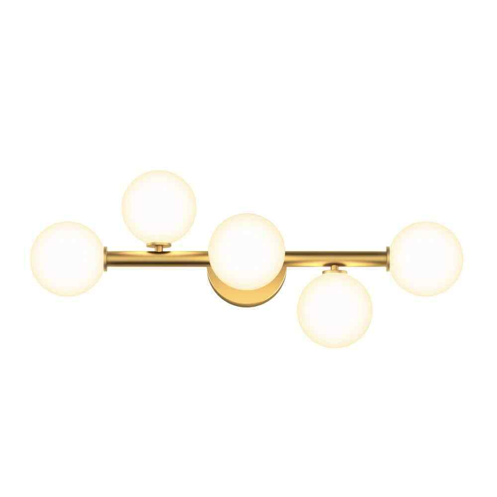 Artika Bloom Gold Modern LED Vanity Light Bar for Bathroom w/ Frosted Glass
