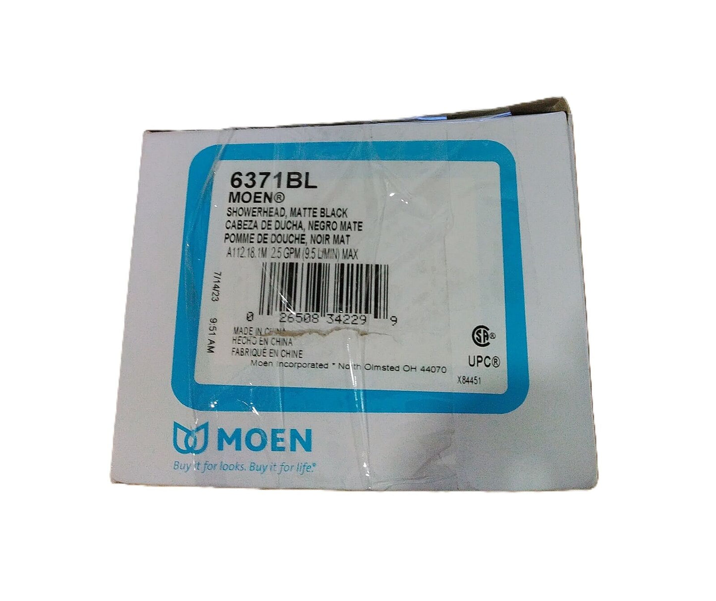 MOEN Core 1-Spray Patterns w/ 2.5 GPM 3.75 in. Wall Mount Fixed Shower Head