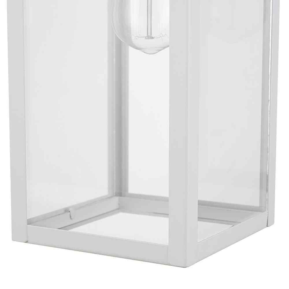Globe Electric Bowery Matte White Farmhouse Indoor/Outdoor 1-Light Wall Sconce